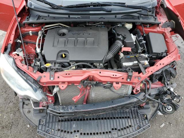 2T1BURHE1FC380174 - 2015 TOYOTA COROLLA L RED photo 11