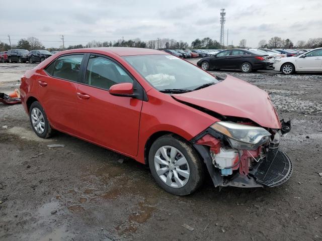 2T1BURHE1FC380174 - 2015 TOYOTA COROLLA L RED photo 4