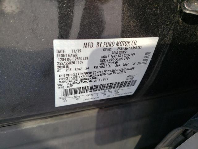 5LM5J7WC6LGL17511 - 2020 LINCOLN AVIATOR RESERVE GRAY photo 13