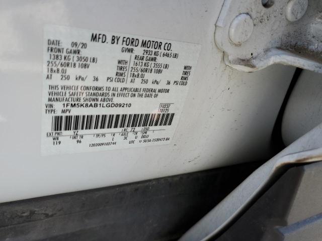 1FM5K8AB1LGD09210 - 2020 FORD EXPLORER POLICE INTERCEPTOR BLACK photo 13