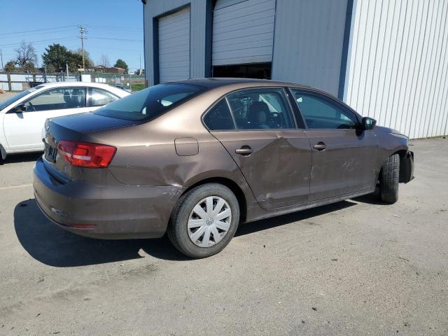 3VW2K7AJ9FM265988 - 2015 VOLKSWAGEN JETTA BASE BROWN photo 3