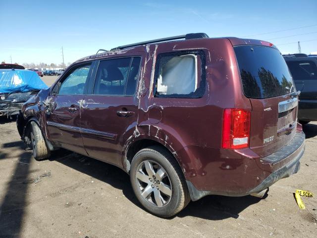 5FNYF4H90DB070200 - 2013 HONDA PILOT TOURING BURGUNDY photo 2