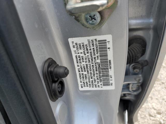 19XFB2F55EE054427 - 2014 HONDA CIVIC LX SILVER photo 12