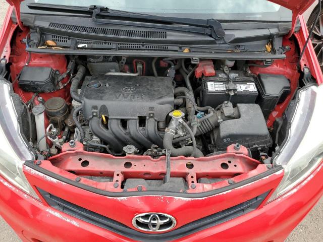 JTDKTUD32ED590813 - 2014 TOYOTA YARIS RED photo 11