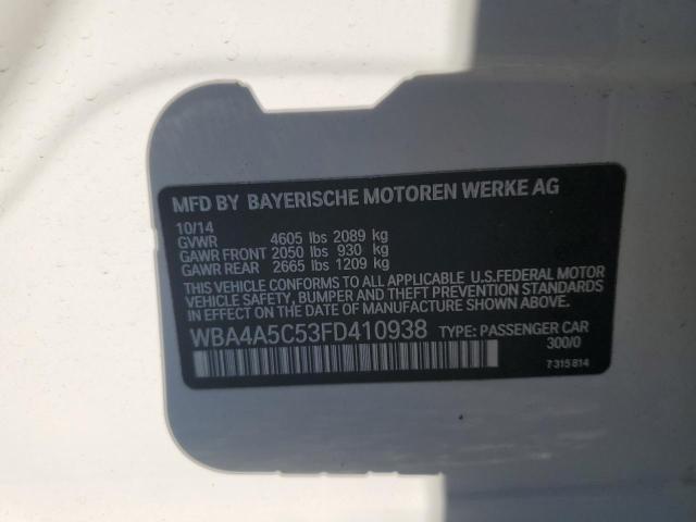 WBA4A5C53FD410938 - 2015 BMW 428 I GRAN COUPE WHITE photo 12