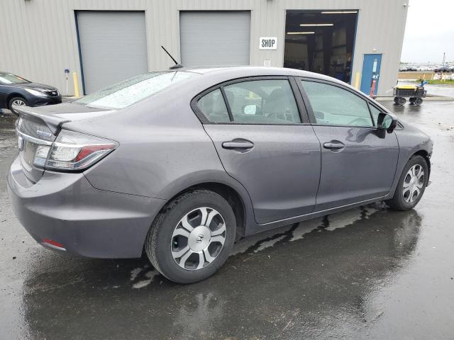 19XFB4F2XEE201889 - 2014 HONDA CIVIC HYBRID GRAY photo 3