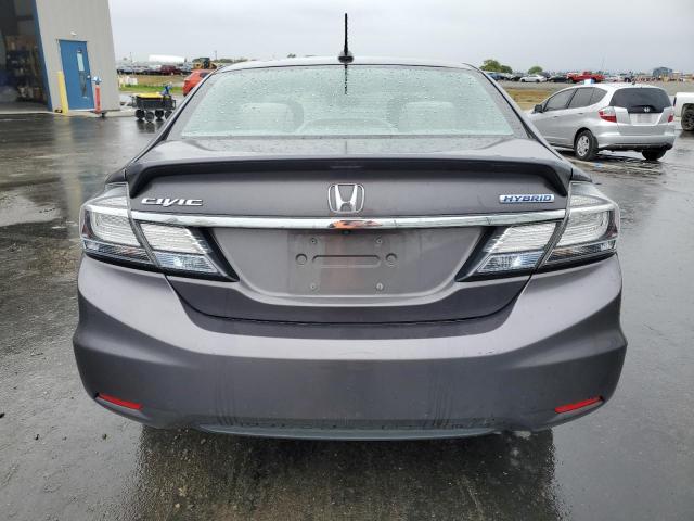 19XFB4F2XEE201889 - 2014 HONDA CIVIC HYBRID GRAY photo 6