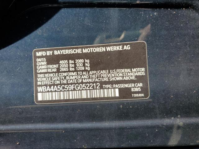 WBA4A5C59FG052212 - 2015 BMW 428 I GRAN COUPE BLUE photo 13