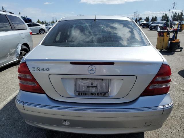 WDBRF61J72F265450 - 2002 MERCEDES-BENZ C 240 SILVER photo 6