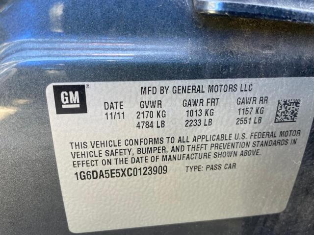 1G6DA5E5XC0123909 - 2012 CADILLAC CTS GRAY photo 10