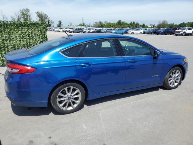 3FA6P0LU6HR204548 - 2017 FORD FUSION SE HYBRID BLUE photo 3