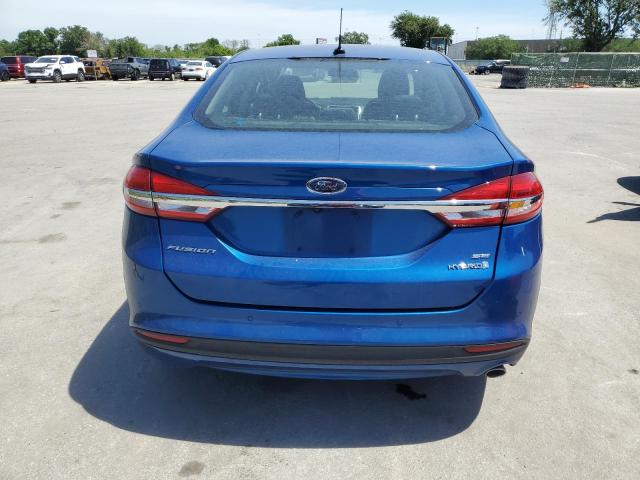 3FA6P0LU6HR204548 - 2017 FORD FUSION SE HYBRID BLUE photo 6