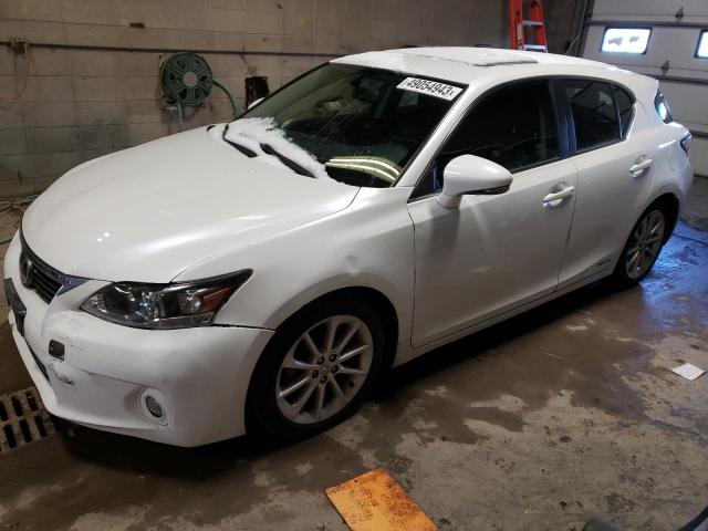 JTHKD5BH0C2064589 - 2012 LEXUS CT 200 WHITE photo 1