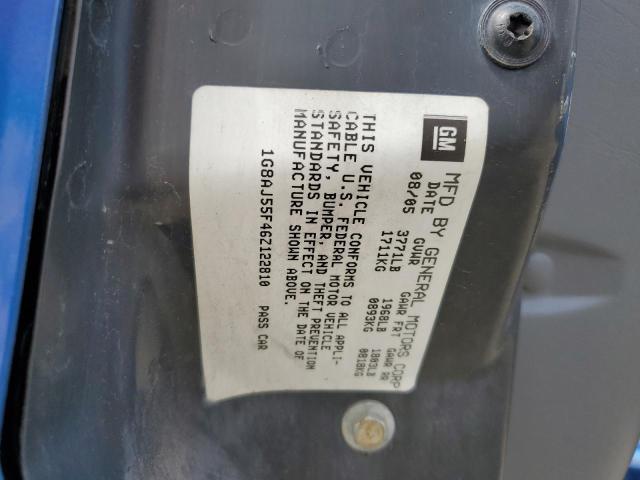 1G8AJ55F46Z122810 - 2006 SATURN ION LEVEL 2 Mavi foto 12