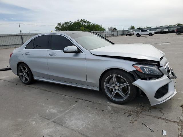 55SWF4JB3FU082251 - 2015 MERCEDES-BENZ C 300 SILVER photo 4