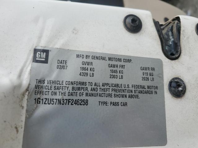 1G1ZU57N37F246258 - 2007 CHEVROLET MALIBU LTZ თეთრი ფოტო 13