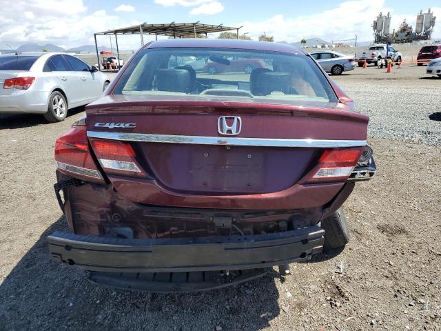 19XFB2F85EE210945 - 2014 HONDA CIVIC EX BURGUNDY photo 6