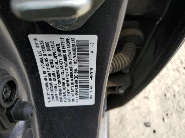19XFC1F79KE001864 - 2019 HONDA CIVIC EXL Boz foto 12