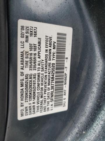 5FNRL38776B425520 - 2006 HONDA ODYSSEY EXL BLUE photo 12