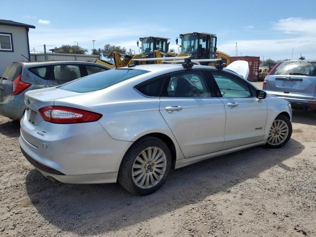 3FA6P0LU6FR203476 - 2015 FORD FUSION SE HYBRID SILVER photo 3