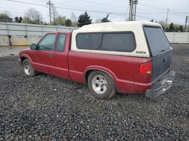 1GCCS1941WK133124 - 1998 CHEVROLET S TRUCK S10 RED photo 2