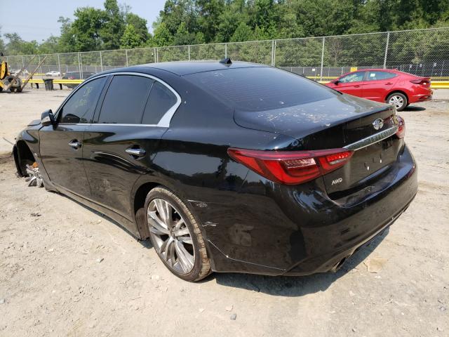 JN1EV7AR8JM444480 - 2018 INFINITI Q50 LUXE BLACK photo 3