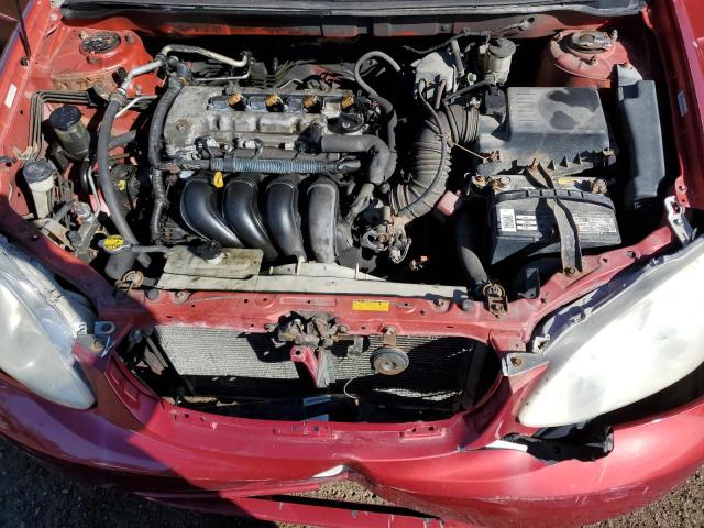 2T1BR38E64C245302 - 2004 TOYOTA COROLLA CE RED photo 11