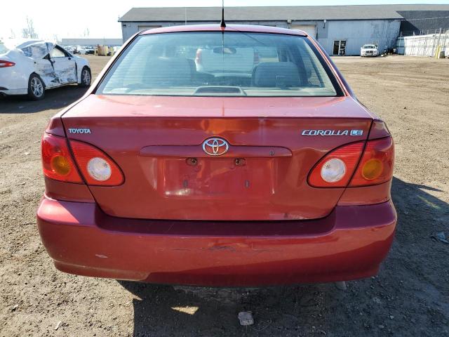 2T1BR38E64C245302 - 2004 TOYOTA COROLLA CE RED photo 6