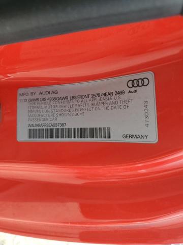 WAUVGAFR8EA037387 - 2014 AUDI S5 PRESTIGE RED photo 12