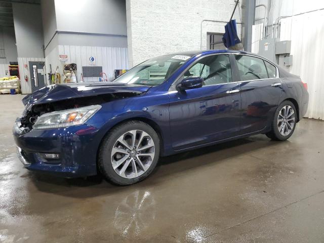 1HGCR2F55EA093988 - 2014 HONDA ACCORD SPORT BLUE photo 1