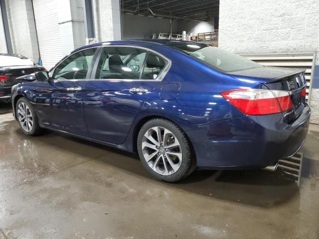 1HGCR2F55EA093988 - 2014 HONDA ACCORD SPORT BLUE photo 2