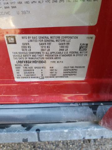 LRBFXBSA1HD109643 - 2017 BUICK ENVISION ESSENCE BURGUNDY photo 12