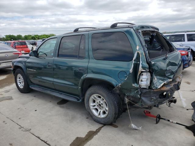 1B4HR28N51F587635 - 2001 DODGE DURANGO GREEN photo 2