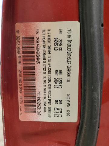 2B3KA43R46H504015 - 2006 DODGE CHARGER SE RED photo 12