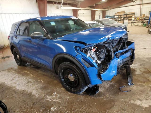 1FM5K8AWXNNA07173 - 2022 FORD EXPLORER POLICE INTERCEPTOR 蓝色 照片 4