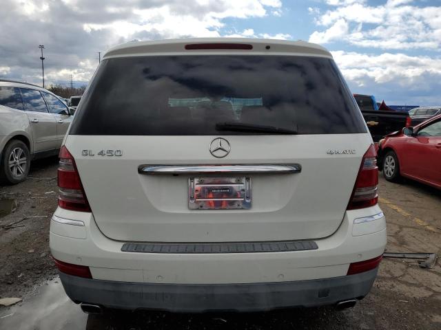 4JGBF71E98A320316 - 2008 MERCEDES-BENZ GL 450 4MATIC WHITE photo 6