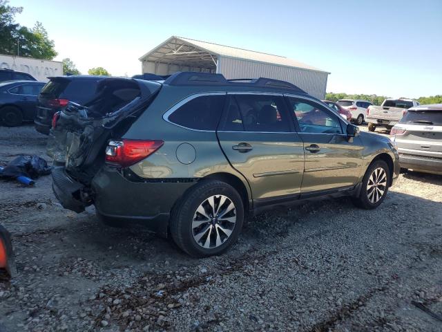 4S4BSANC1H3366129 - 2017 SUBARU OUTBACK 2.5I LIMITED GREEN photo 3