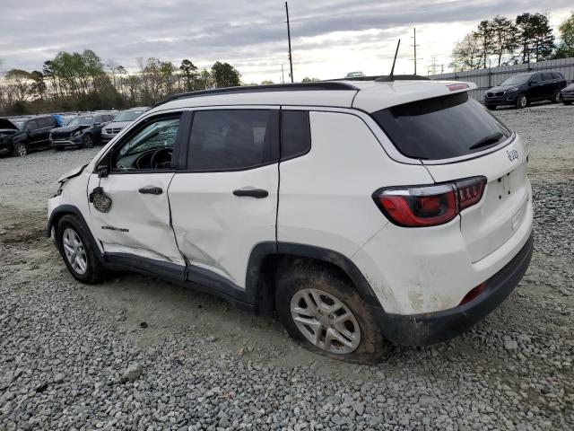 3C4NJCAB0KT614542 - 2019 JEEP COMPASS SPORT WHITE photo 2