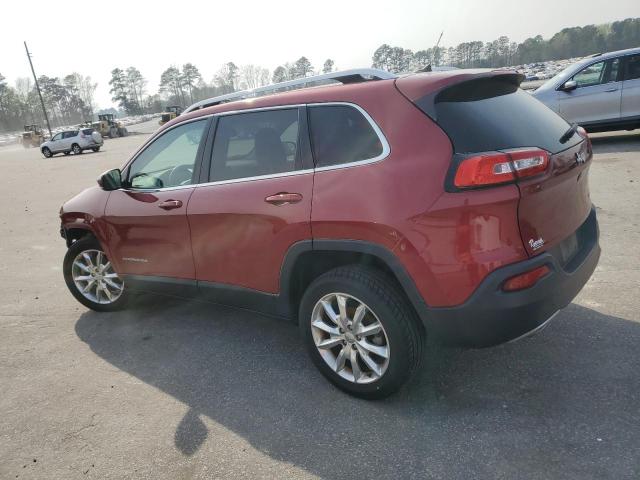 1C4PJLDB0EW183221 - 2014 JEEP CHEROKEE LIMITED RED photo 2