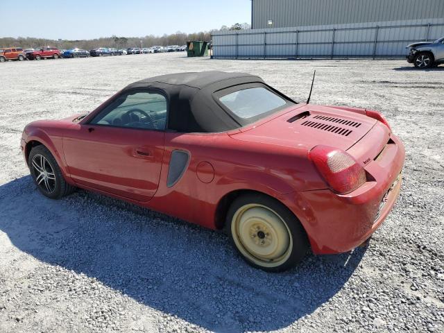 JTDFR320X20047232 - 2002 TOYOTA MR2 SPYDER RED photo 2