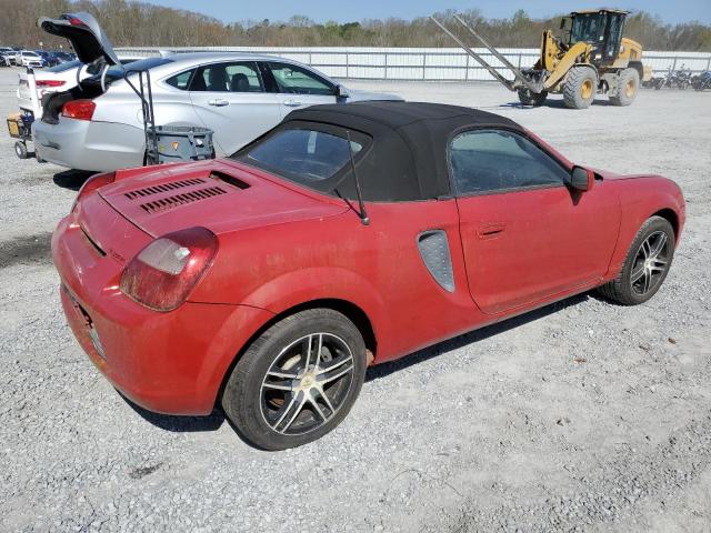 JTDFR320X20047232 - 2002 TOYOTA MR2 SPYDER RED photo 3