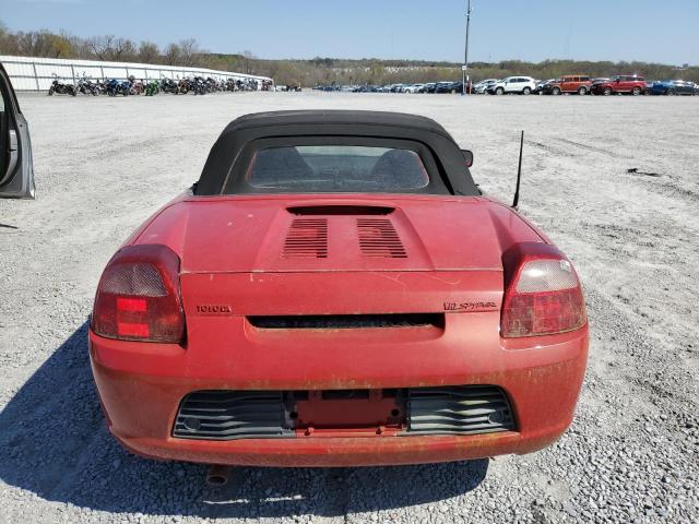 JTDFR320X20047232 - 2002 TOYOTA MR2 SPYDER RED photo 6