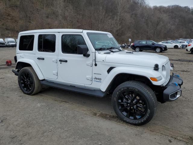 1C4JJXP64NW170967 - 2022 JEEP WRANGLER U SAHARA 4XE WHITE photo 4