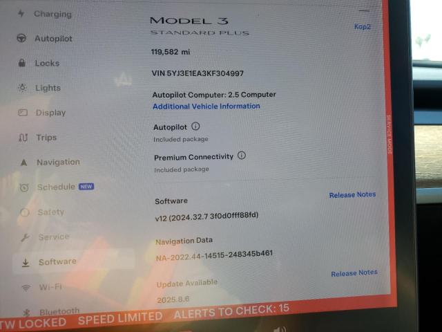 5YJ3E1EA3KF304997 - 2019 TESLA MODEL 3 BLACK photo 9