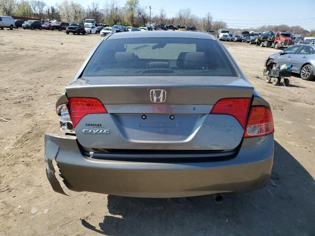 1HGFA165X6L043866 - 2006 HONDA CIVIC LX GRAY photo 6