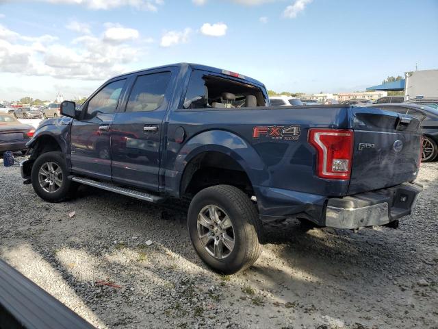 1FTEW1CP6FKF12989 - 2015 FORD F150 SUPERCREW BLUE photo 2