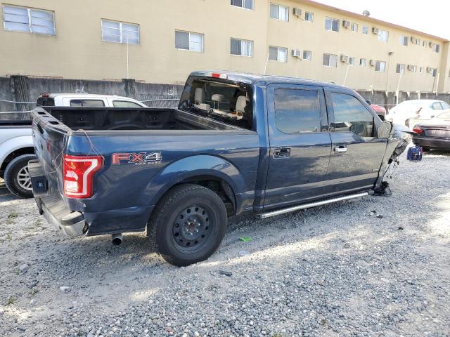 1FTEW1CP6FKF12989 - 2015 FORD F150 SUPERCREW BLUE photo 3