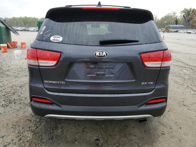 5XYPH4A57GG034725 - 2016 KIA SORENTO EX GRAY photo 6