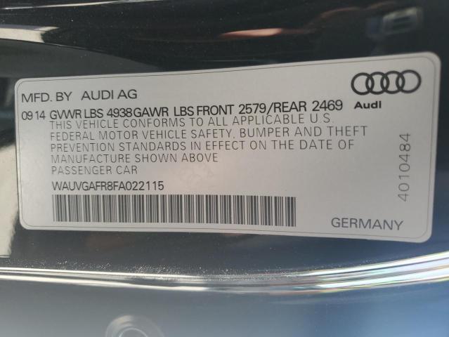 WAUVGAFR8FA022115 - 2015 AUDI S5 PRESTIGE BLACK photo 12