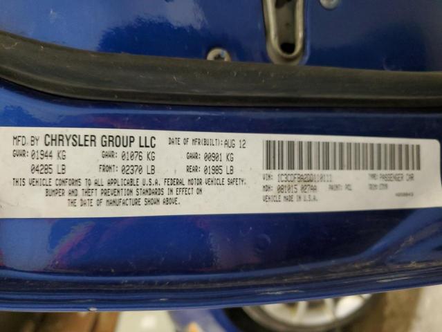 1C3CDFBA2DD110111 - 2013 DODGE DART SXT BLUE photo 12